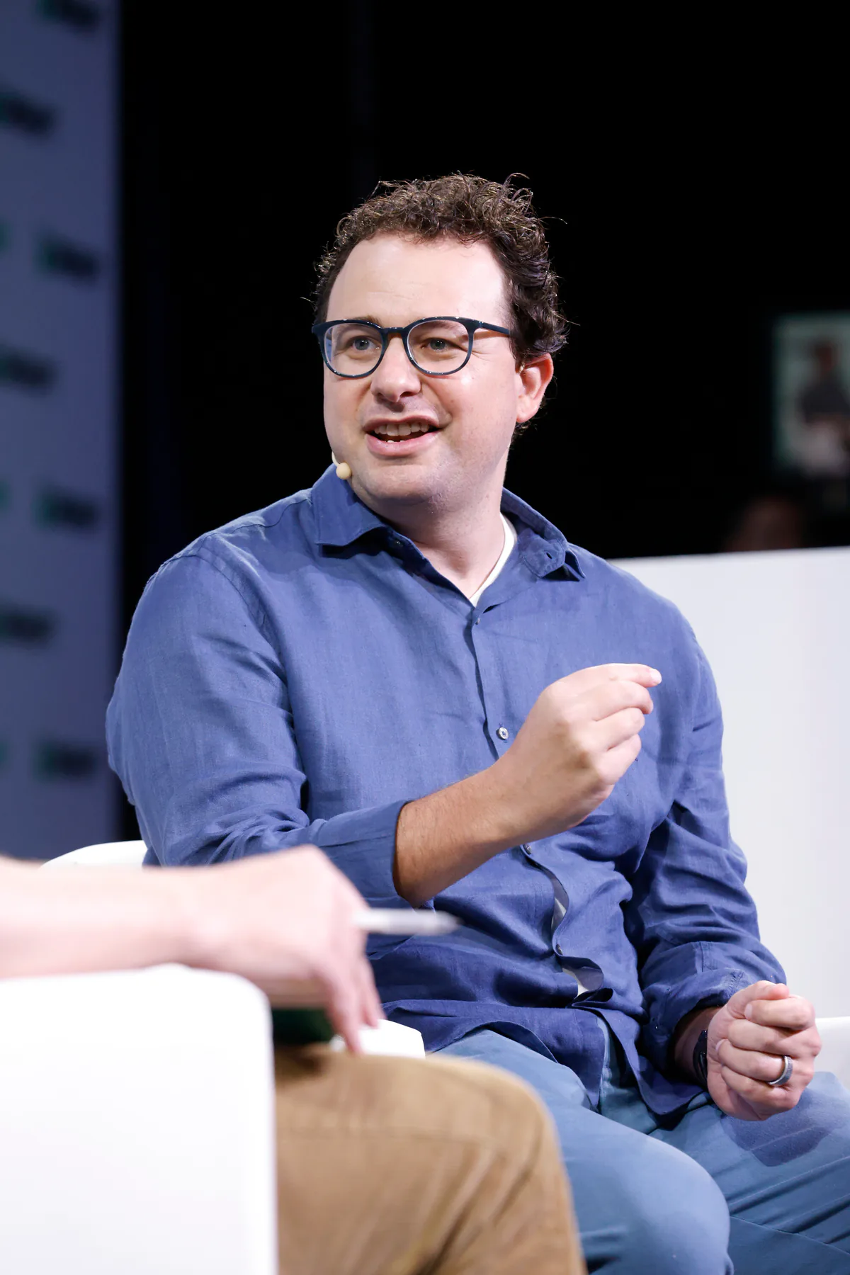 Dario Amodei at TechCrunch Disrupt 2023.